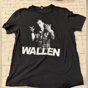 Wallen Black Graphic Short Sleeve Tee for Men